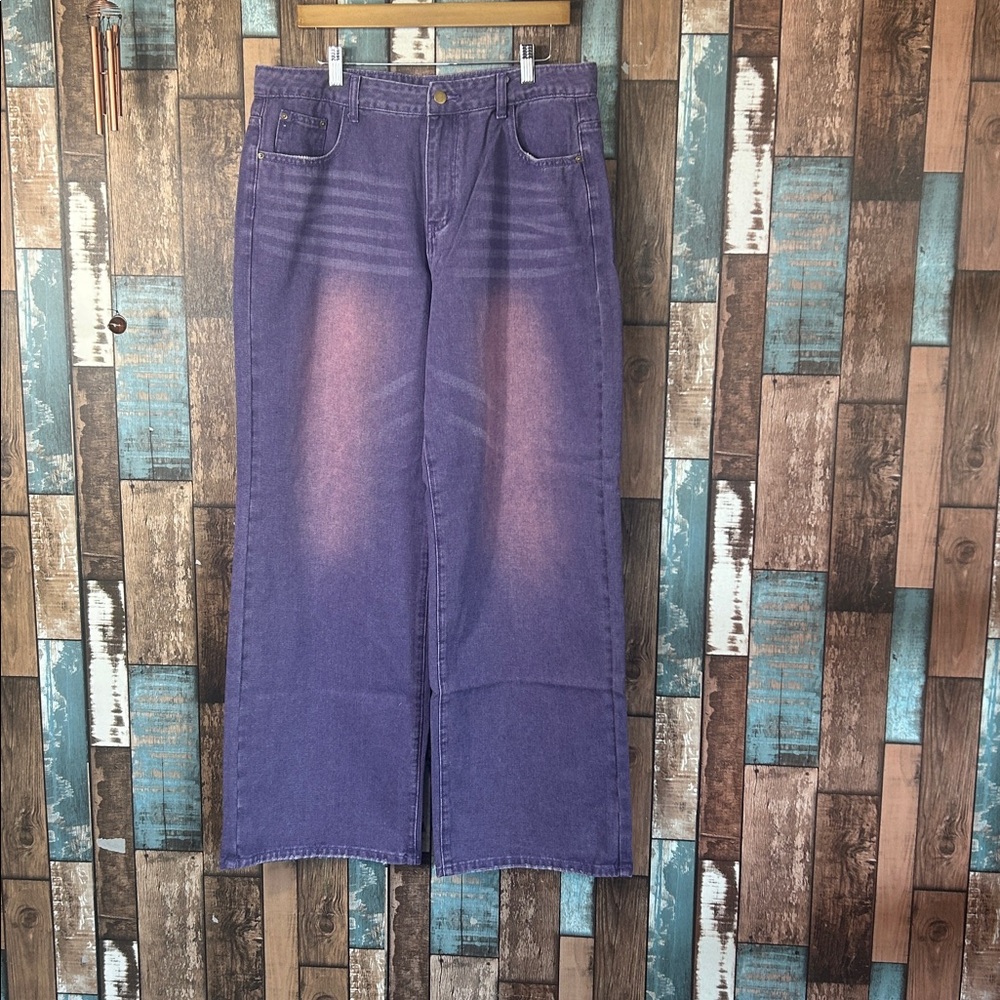 Vibrant Purple Relaxed Men's Jeans